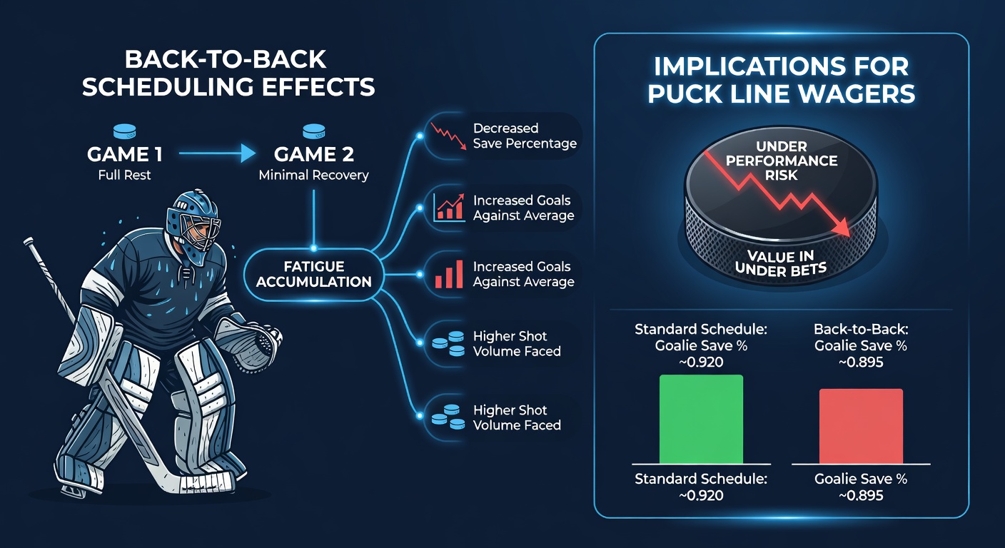 Statistische Grafik zu Torhüter-Performances in Back-to-Back-Spielen der NHL