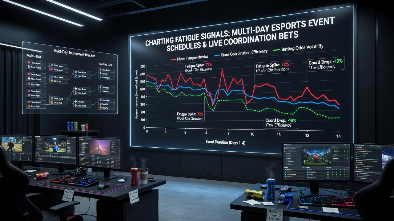 Grafik zu Leistungsverläufen in Esports-Events und Koordinationsdaten