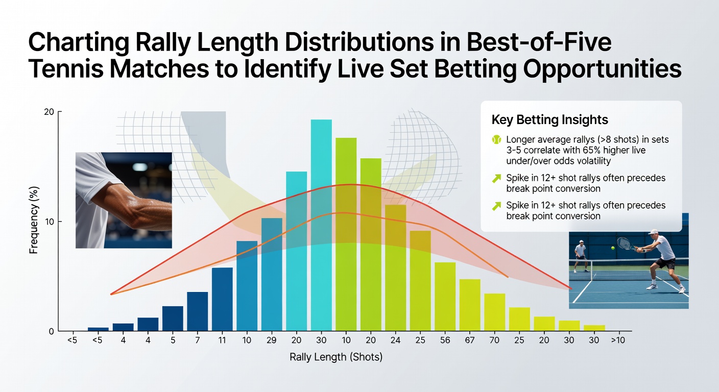 Diagramm zur Verteilung von Rallye-Längen in Grand-Slam-Matches mit Fokus auf Best-of-Five-Formate