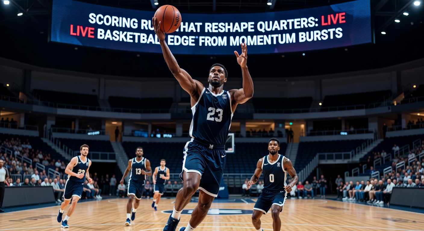 Grafik mit Statistiken zu Punkterunsen in NBA-Vierteln, die Momentum-Phasen visualisiert