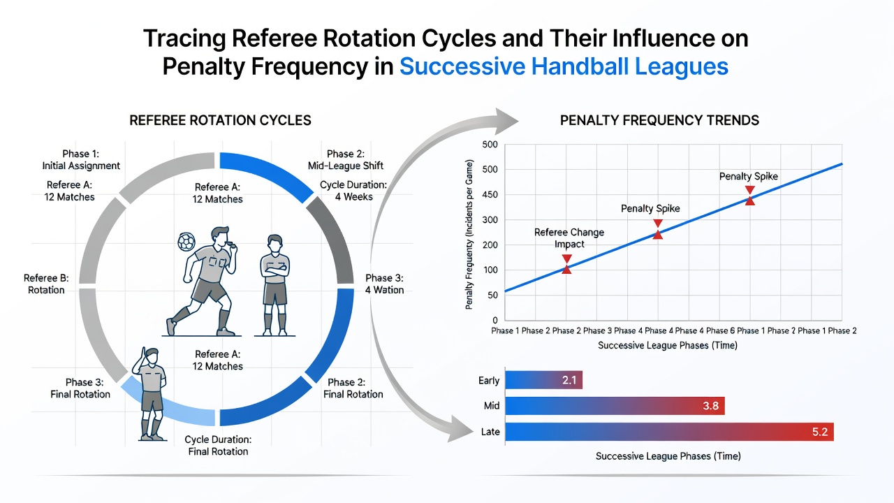 Detaillierte Statistik zu Strafwürfen und Schiedsrichter-Rotationen in Handball-Ligen