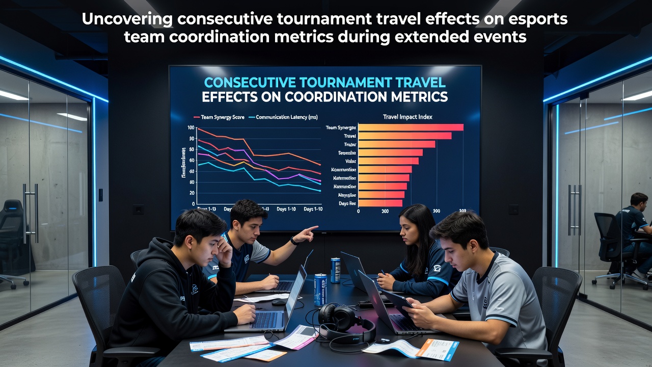 Grafik zeigt Reisewege von Esports-Teams und daraus resultierende Koordinationsdaten in Turnierumgebungen